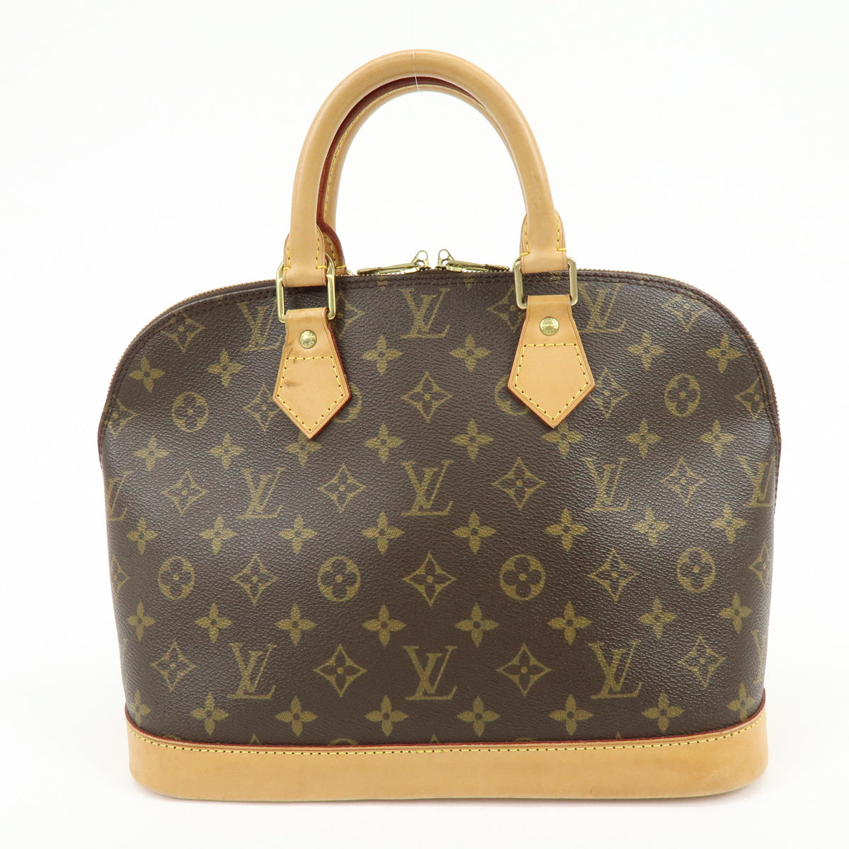 Louis Vuitton Monogram Alma PM Canvas Leather Hand Bag Brown M51130