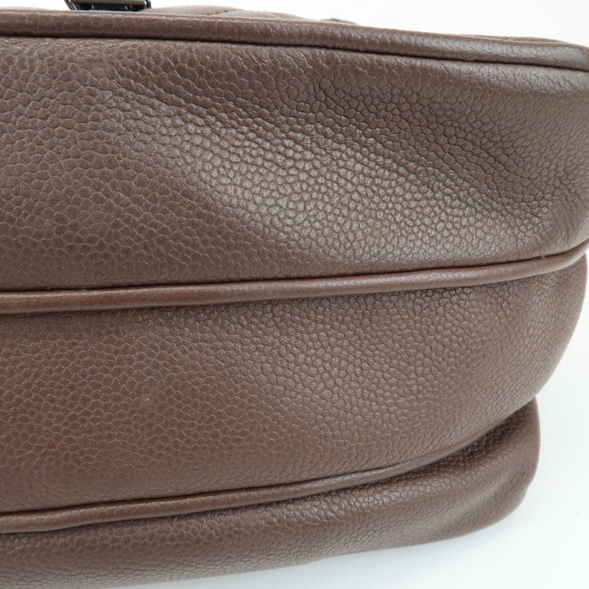 CHANEL 2.55 Mademoiselle Lock Lamb Skin Chain Shoulder Bag Brown