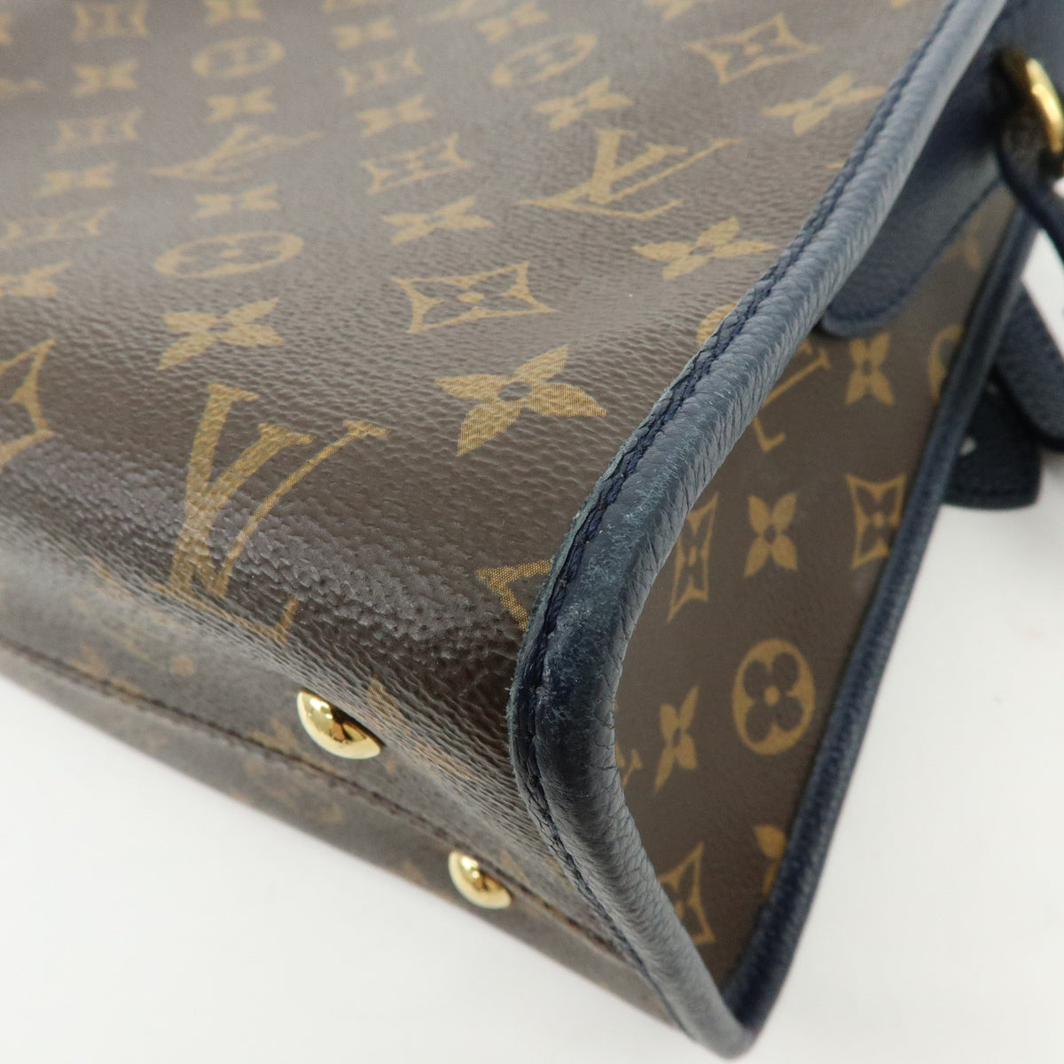 Louis Vuitton Monogram Popincourt PM 2Way Hand Bag Brown Marine M43434