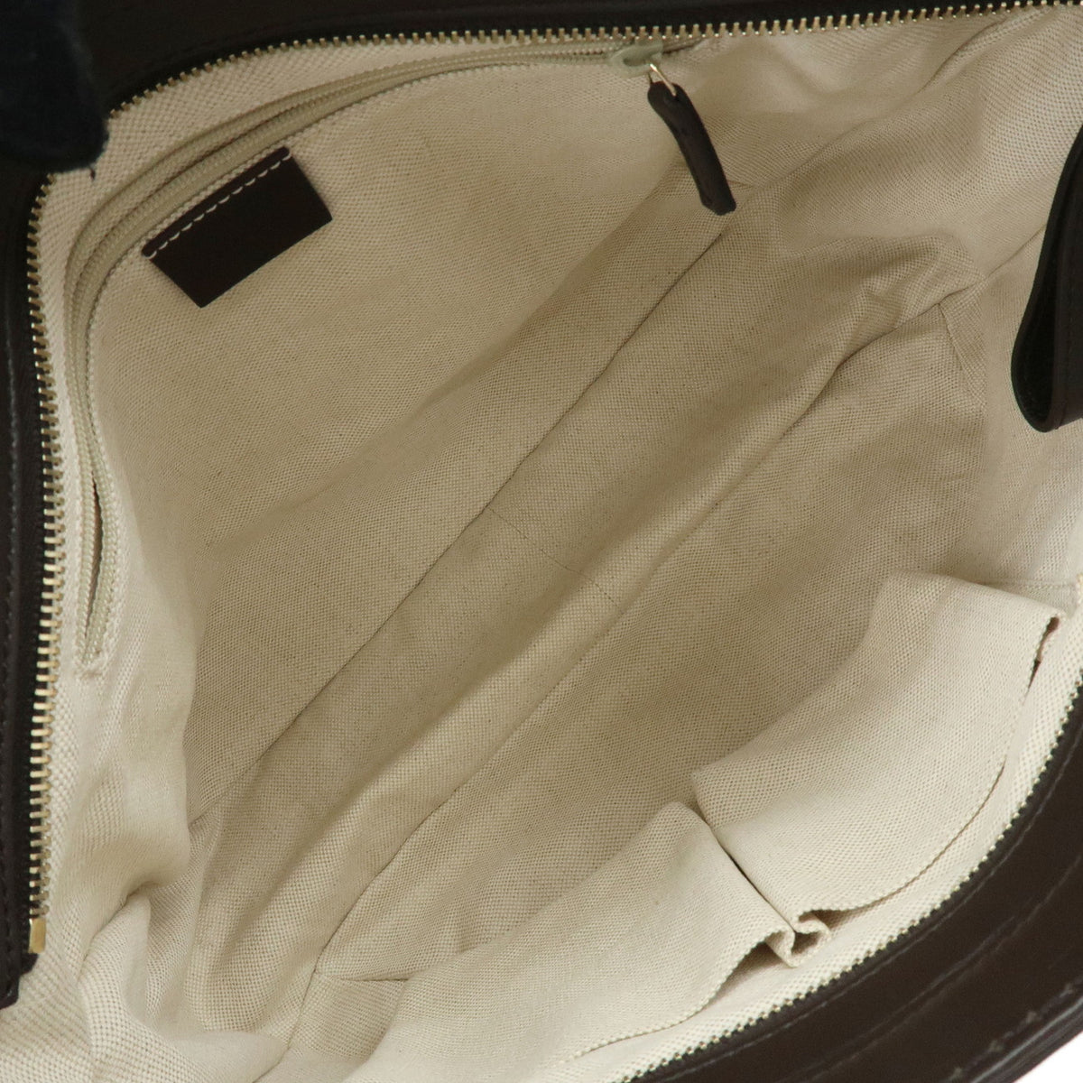 GUCCI Sukey Interlocking G GG Canvas Leather Shoulder Bag Brown 296834