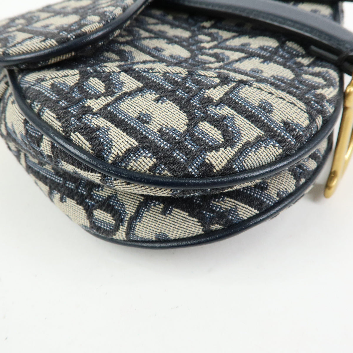 Christian Dior Trotter Saddle Jacquard Canvas Leather 2Way Bag Hand Bag
