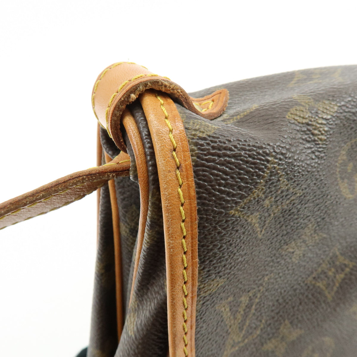 Louis Vuitton Monogram Saumur 30 Canvas Shoulder Leather Bag M42256