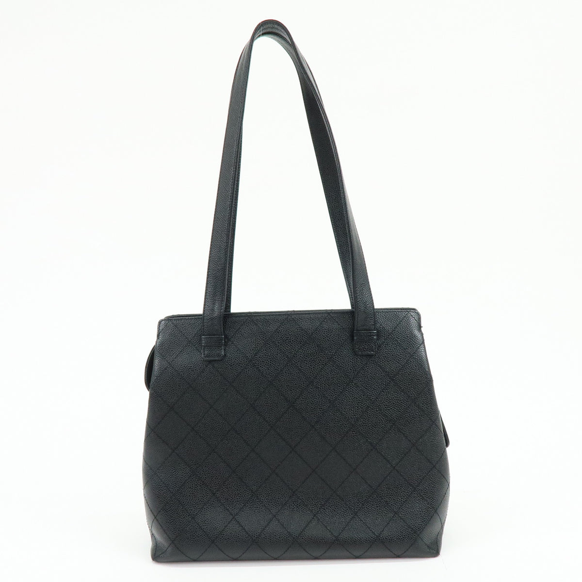 CHANEL Matelasse Caviarskin Shoulder Bag Tote Bag Black