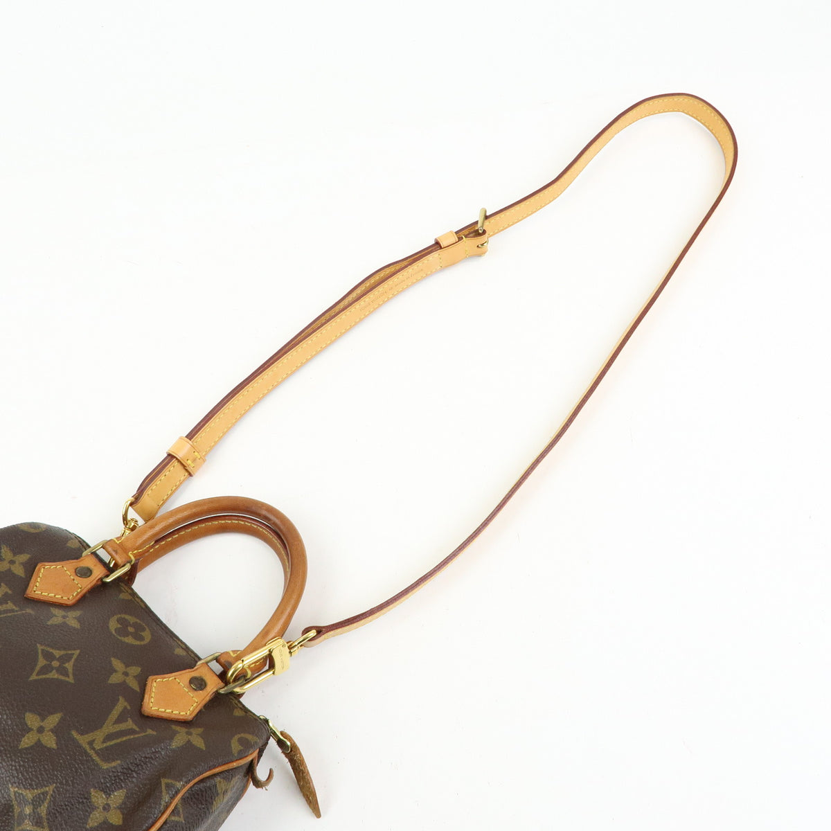 Louis Vuitton Monogram Mini Speedy Hand Bag & Strap M41534 J00142 Lot