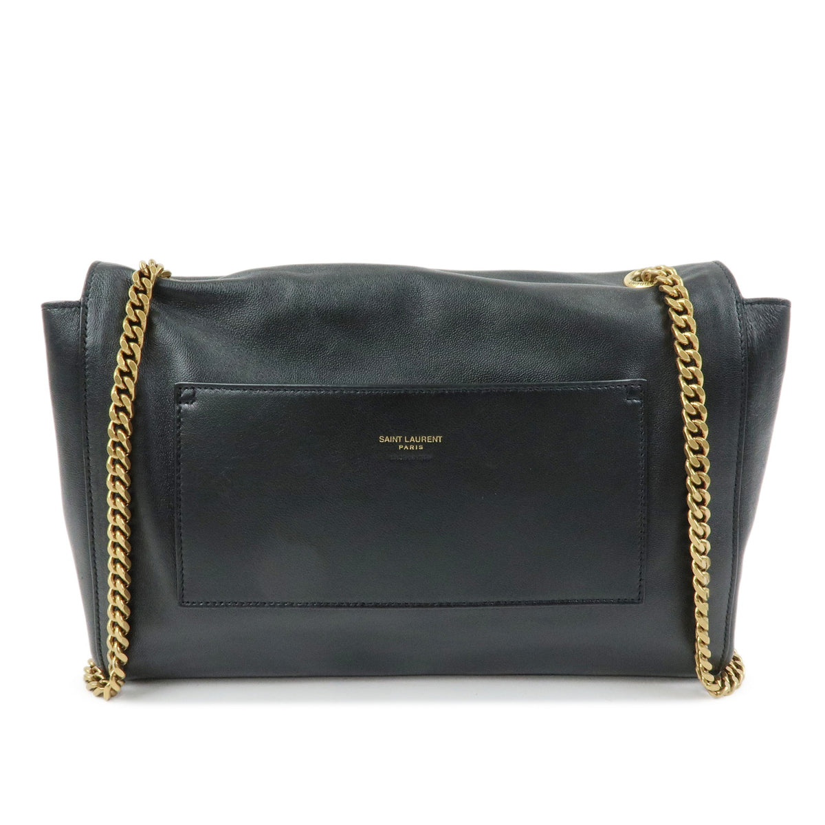 SAINT LAURENT PARIS Cassandra Kate Leather Chain Shoulder Bag Black