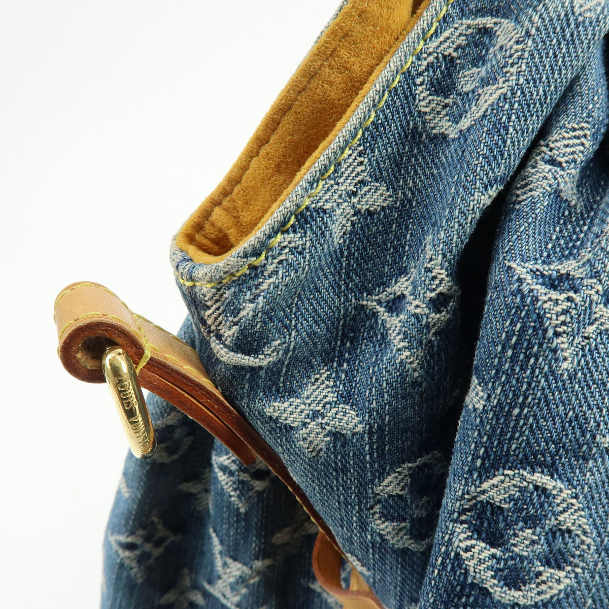 Louis Vuitton Monogram Denim XL Shoulder Bag Tote Bag Blue M95515