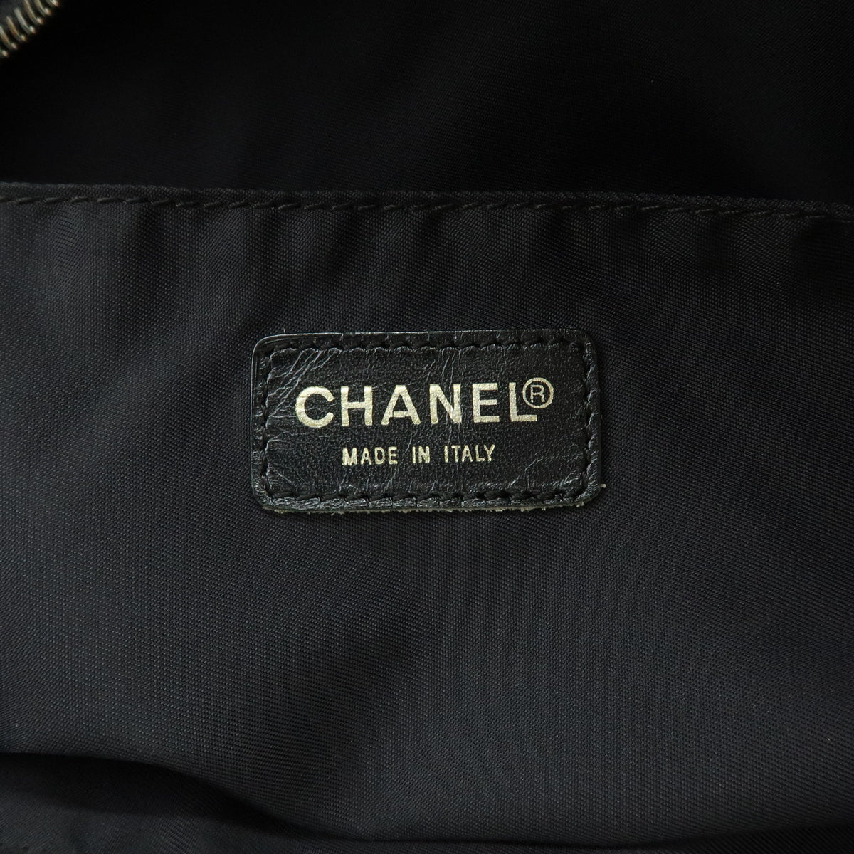 CHANEL New Travel Line Nylon Leather Briefcase Hand Bag Black A15974
