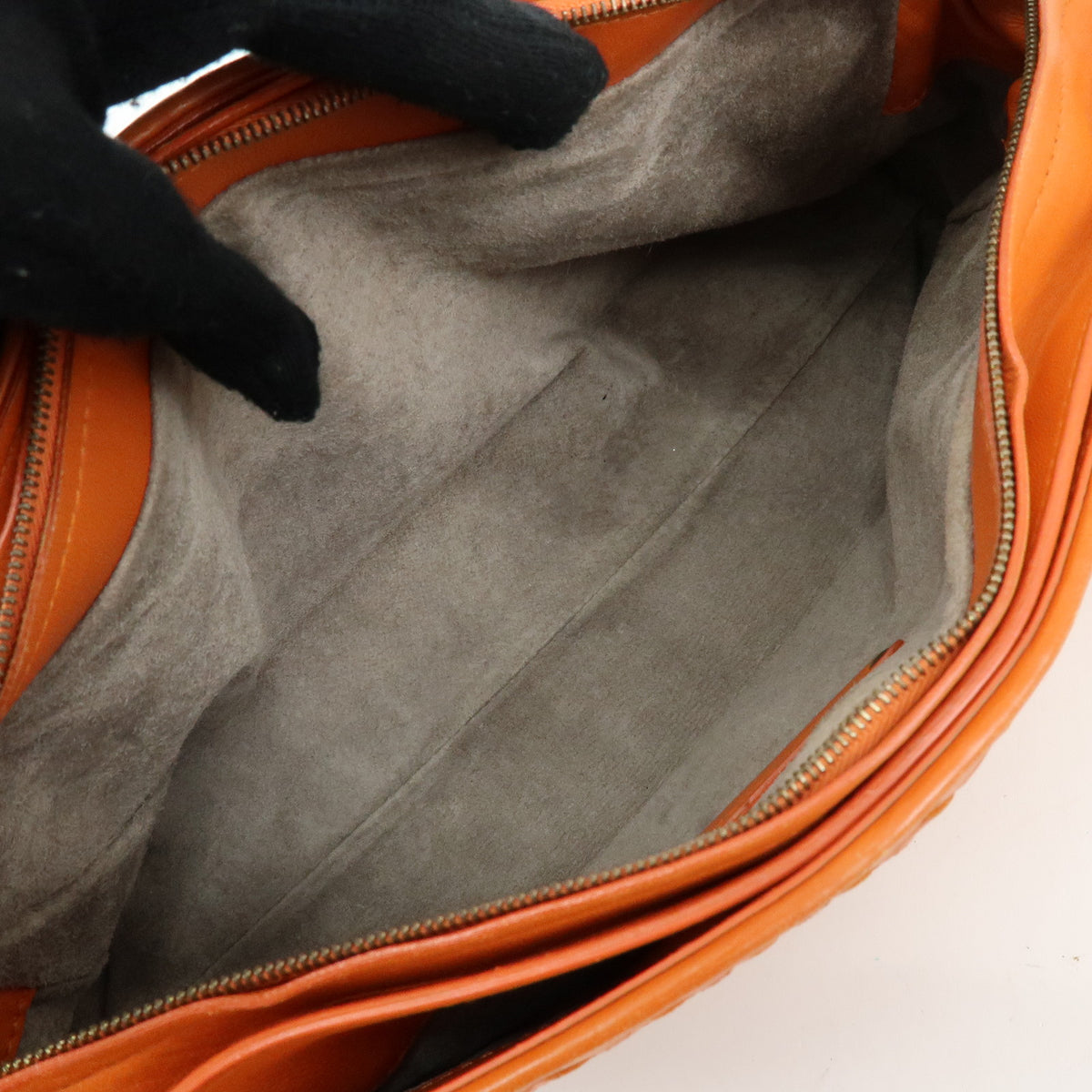 BOTTEGA VENETA Intrecciato Leather Shoulder Crossbody Bag Orange 192661