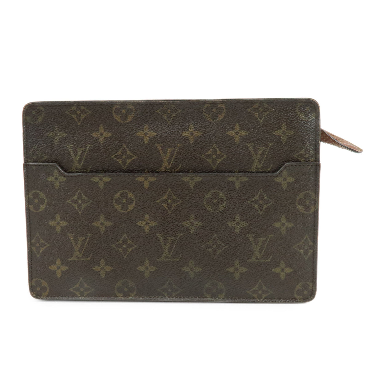Louis Vuitton Monogram Pochette Homme Clutch Bag Brown M51795