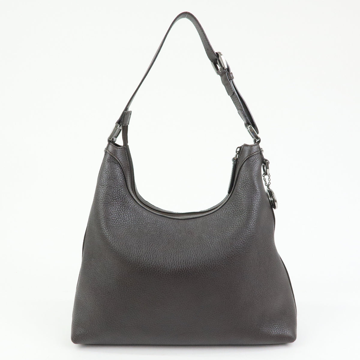 GUCCI Interlocking G Leather Shoulder Bag Hand Bag Dark Brown 339553