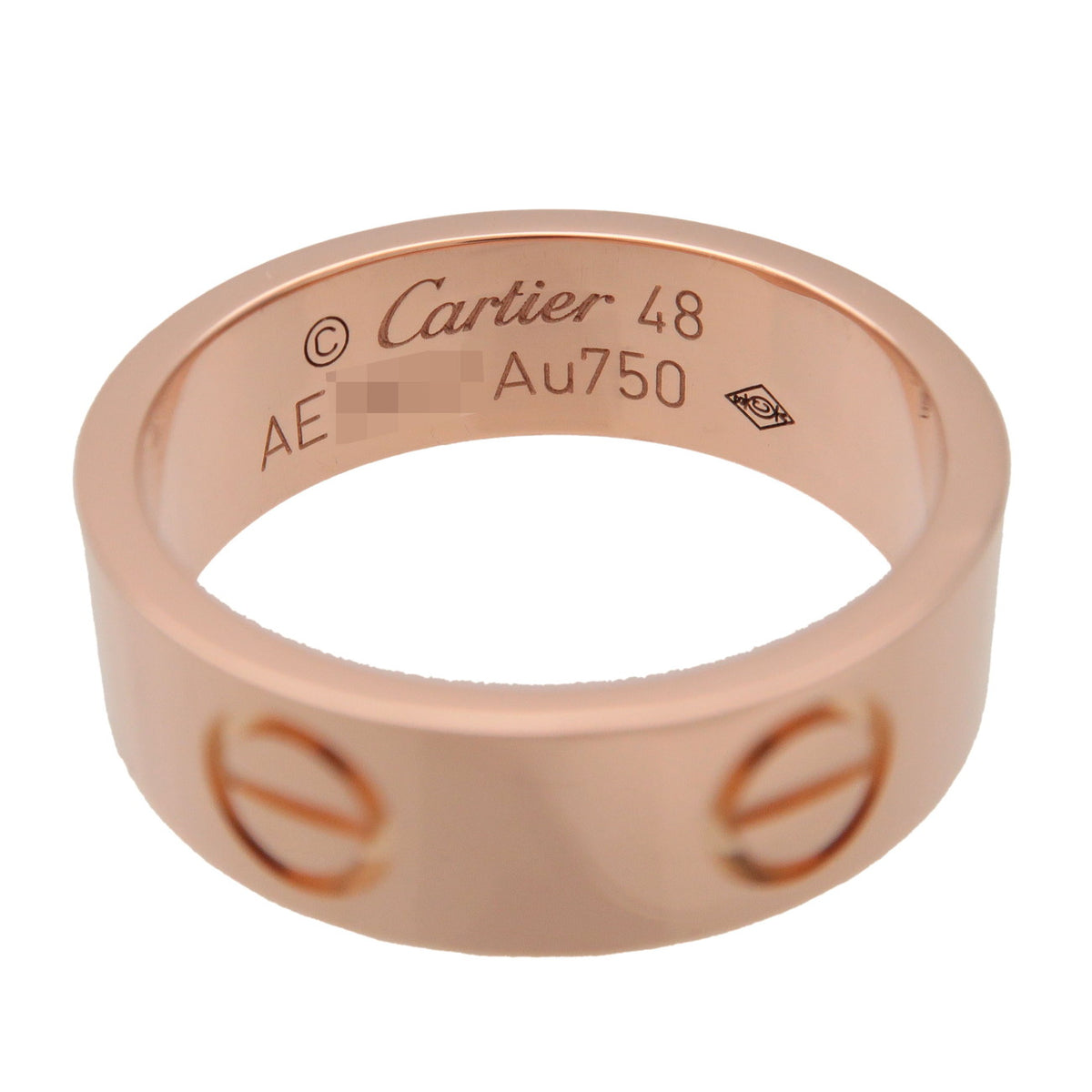 Cartier Love Ring K18 750PG Rose Gold #49 US4.75 EU48.5 HK10