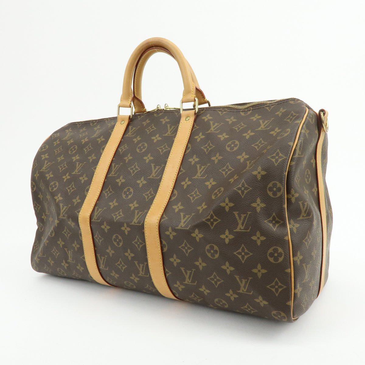 Louis Vuitton Monogram Keep All Bandouliere 50 Boston Bag M41416