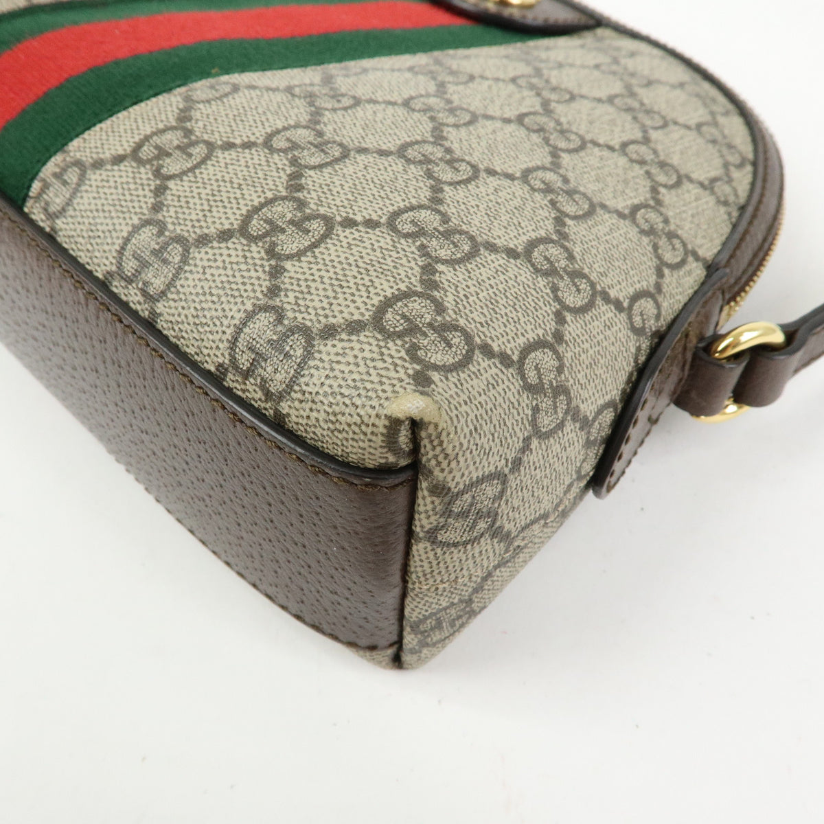 GUCCI Ophidia Sherry Double G GG Supreme Leather Shoulder Bag 499621