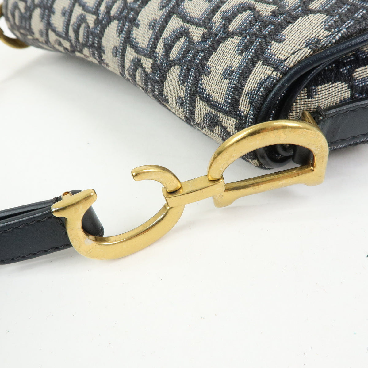 Christian Dior Trotter Saddle Jacquard Canvas Leather 2Way Bag Hand Bag