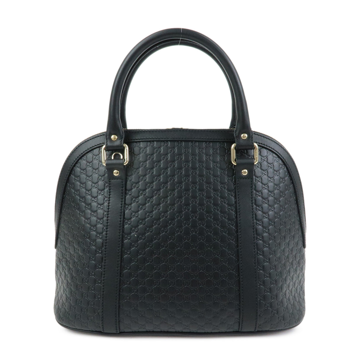GUCCI Micro Guccissima Leather 2Way Bag Hand Shoulder Bag Black 449663
