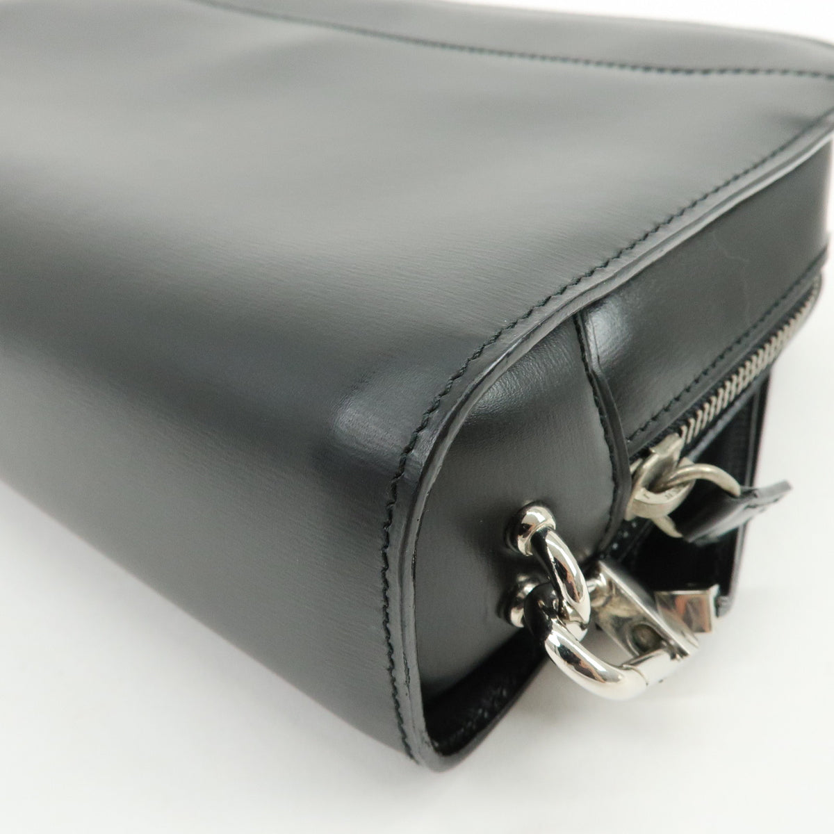 Cartier Pasha Leather Clutch Bag Wristlet Bag Pouch Black