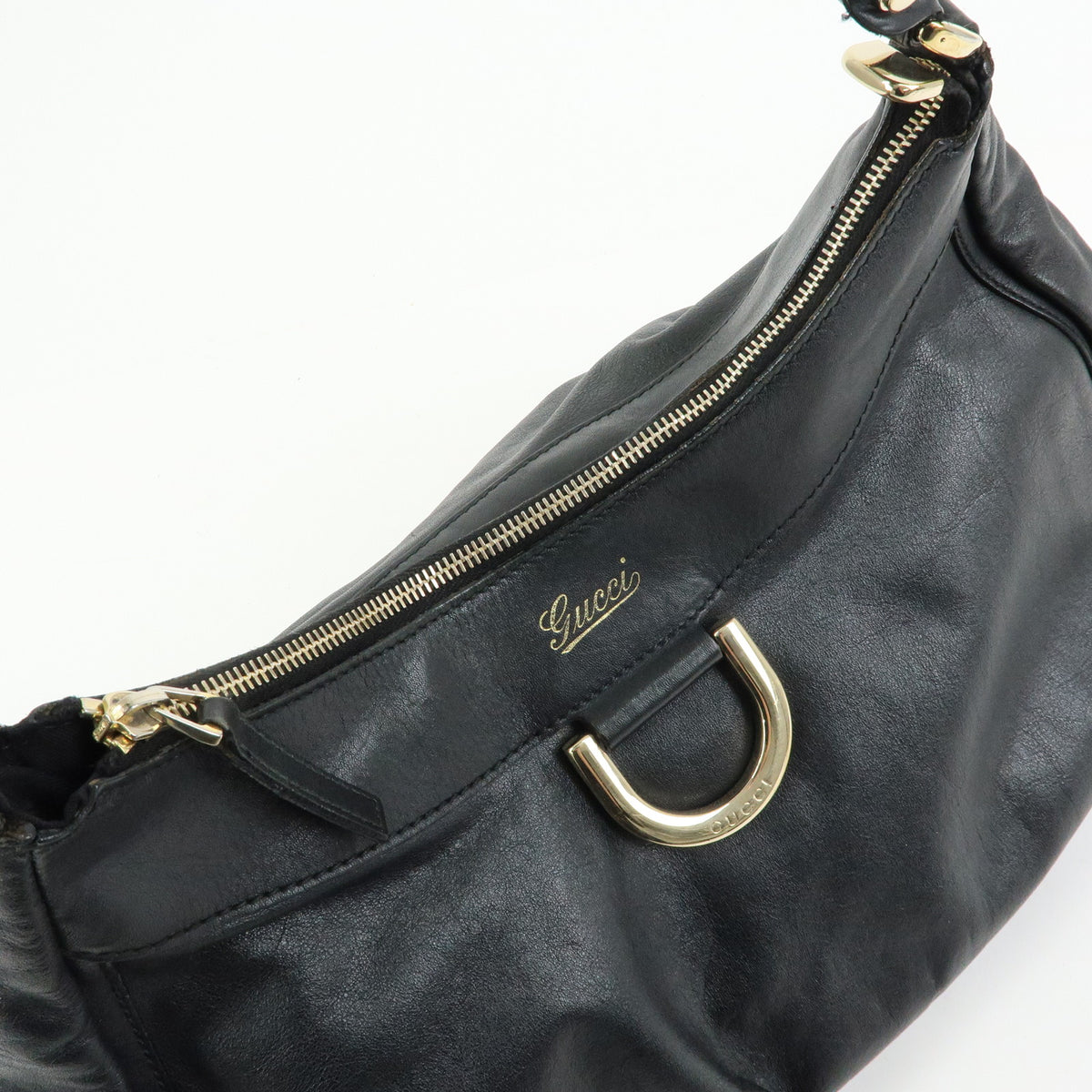 GUCCI Abbey Leather Shoulder Bag Hand Bag Black 189833