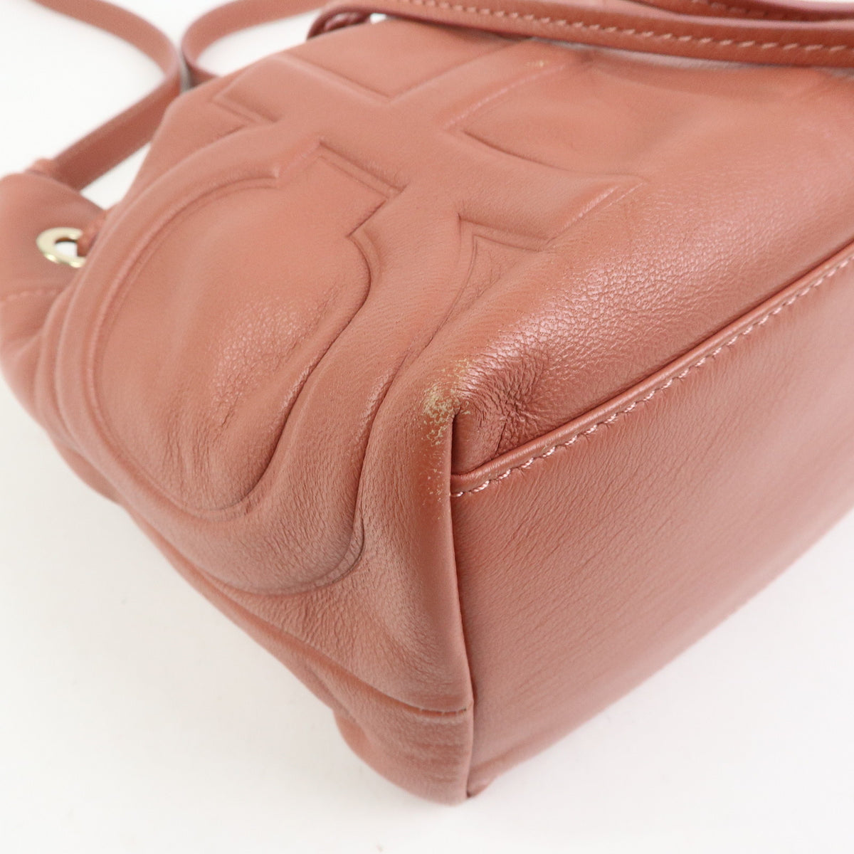 JIMMY CHOO Nappa Leather Juno S Shoulder Bag Crossbody Bag Pink