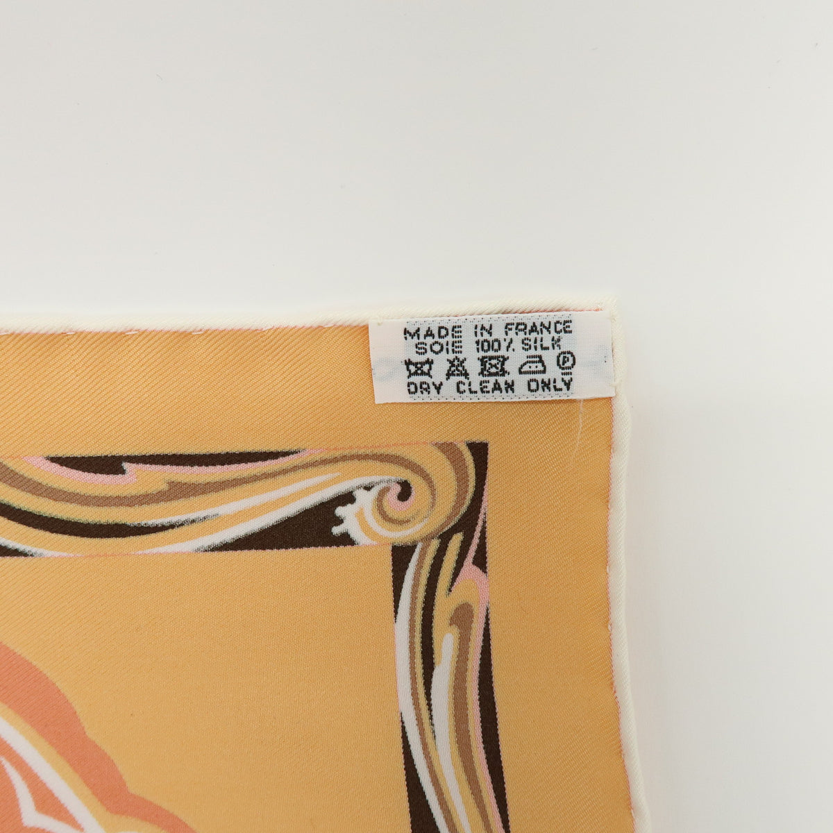 HERMES Carre 90 Silk 100% Scarf De la Mer au Ciel Orange