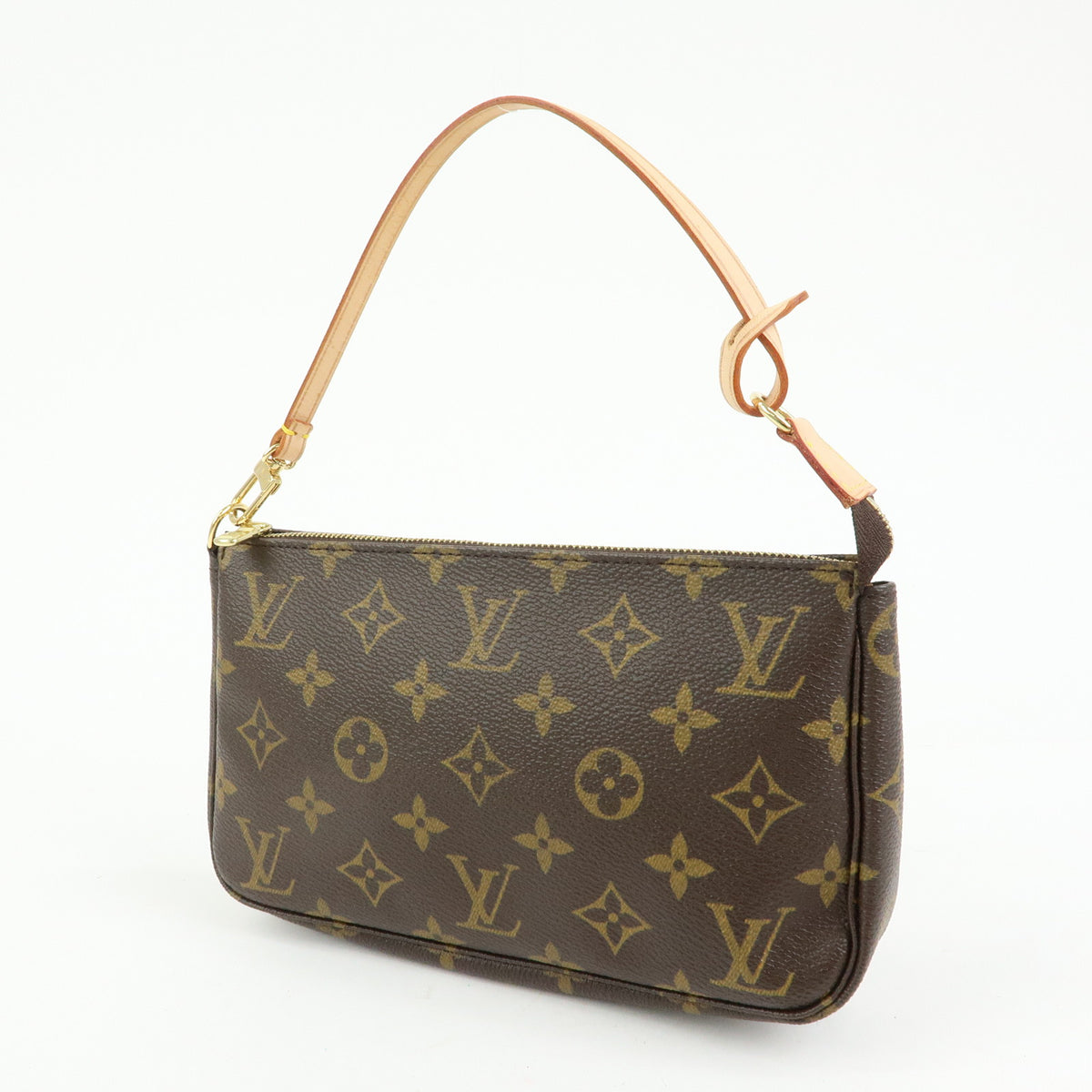 Louis Vuitton Monogram Pochette Accessoires Pouch Hand Bag Brown M51980