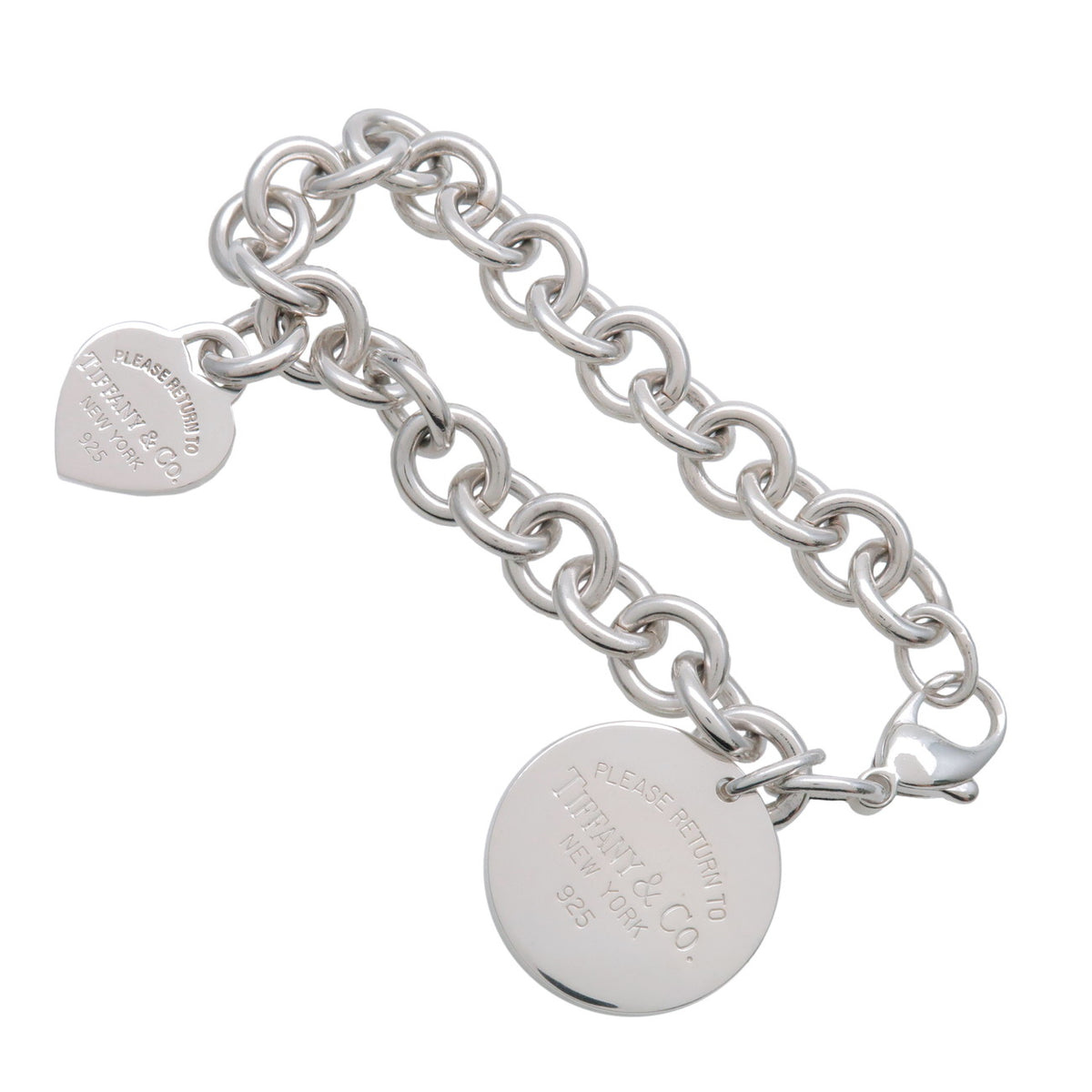 Tiffany & Co Return to Tiffany Round Heart Tag Bracelet SV925 Silver