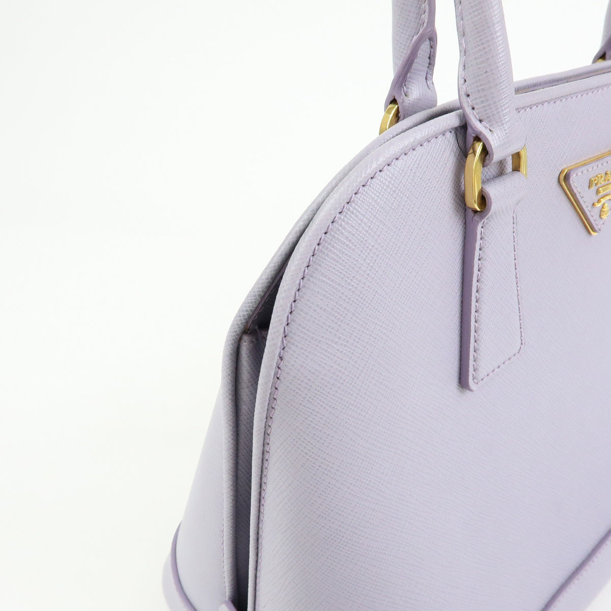 PRADA Triangle Logo Promenado Saffiano Leather 2Way Bag  Purple BN2567