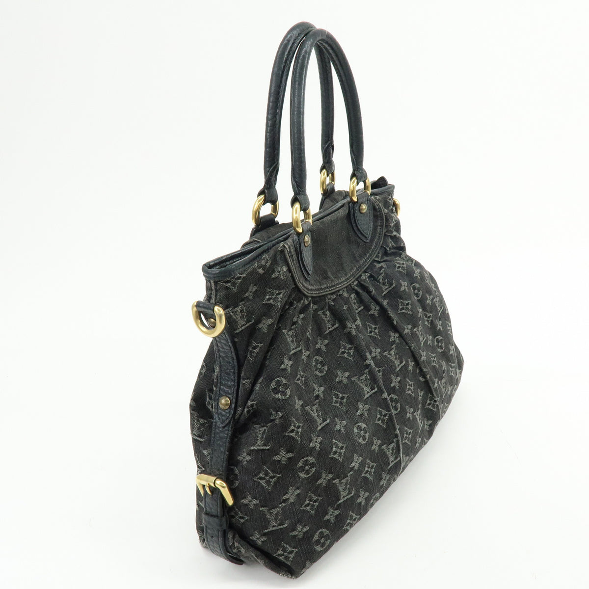 Louis Vuitton Monogram Denim Neo Cabby MM 2Way Bag Noir M95351