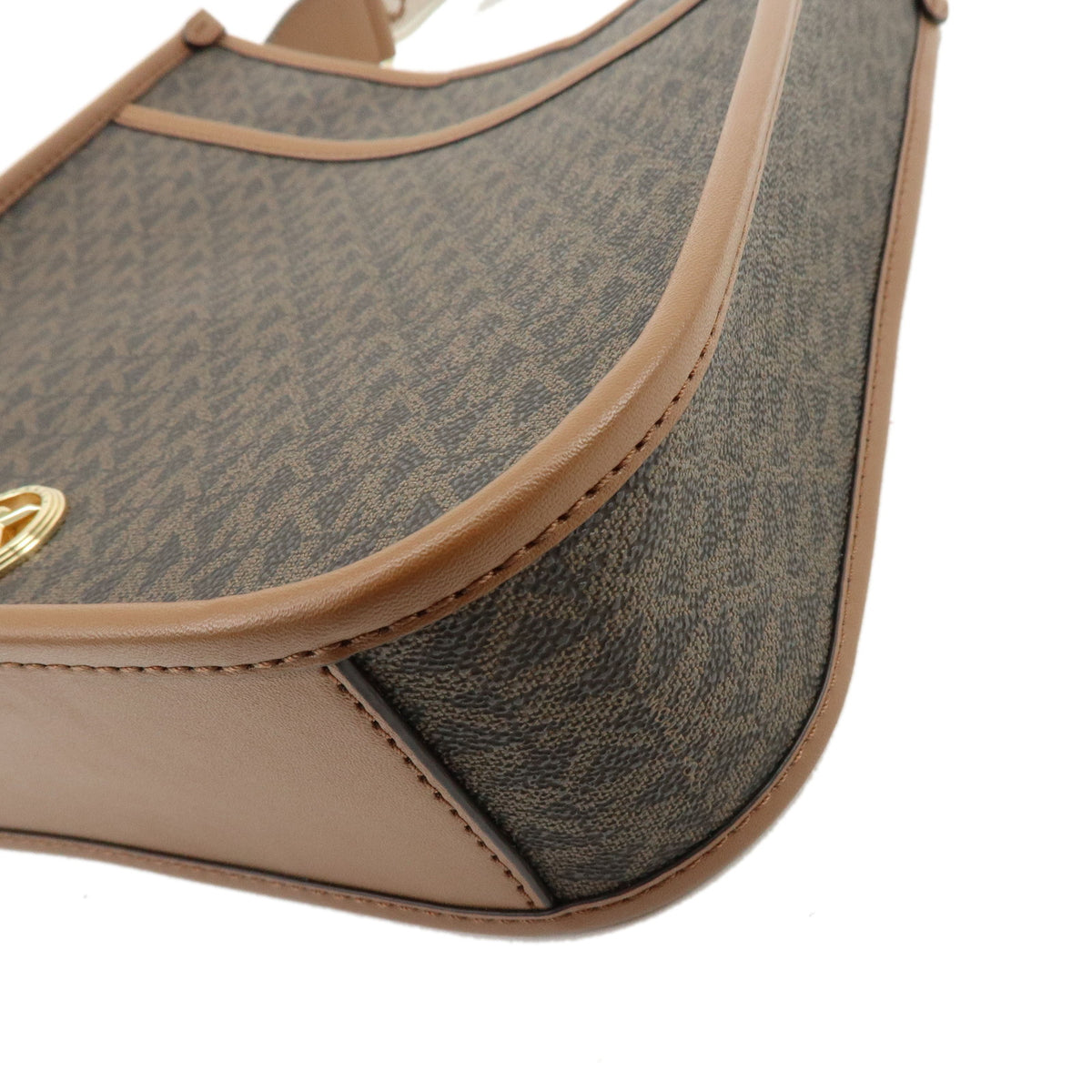 MICHAEL KORS LUISA Large Signature Logo Shoulder Bag Brown 30R4G99M3V
