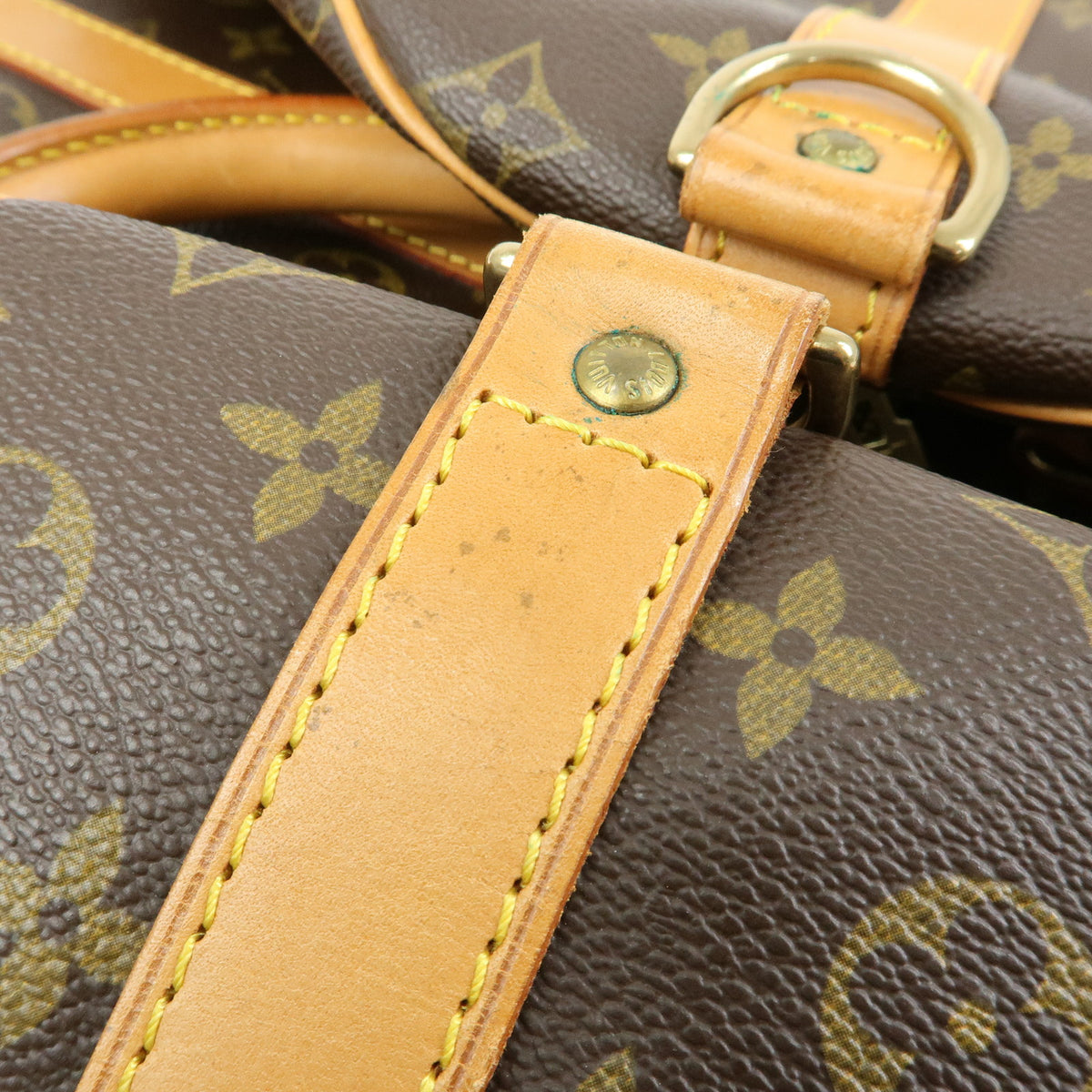 Louis Vuitton Monogram Keep All Bandouliere 55 Boston Bag Brown M41414