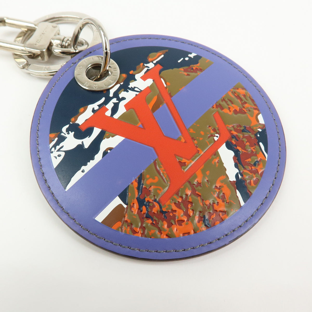 Louis Vuitton Damier Graphite Porte Cle LV Alpes Key Chain Blue M63839