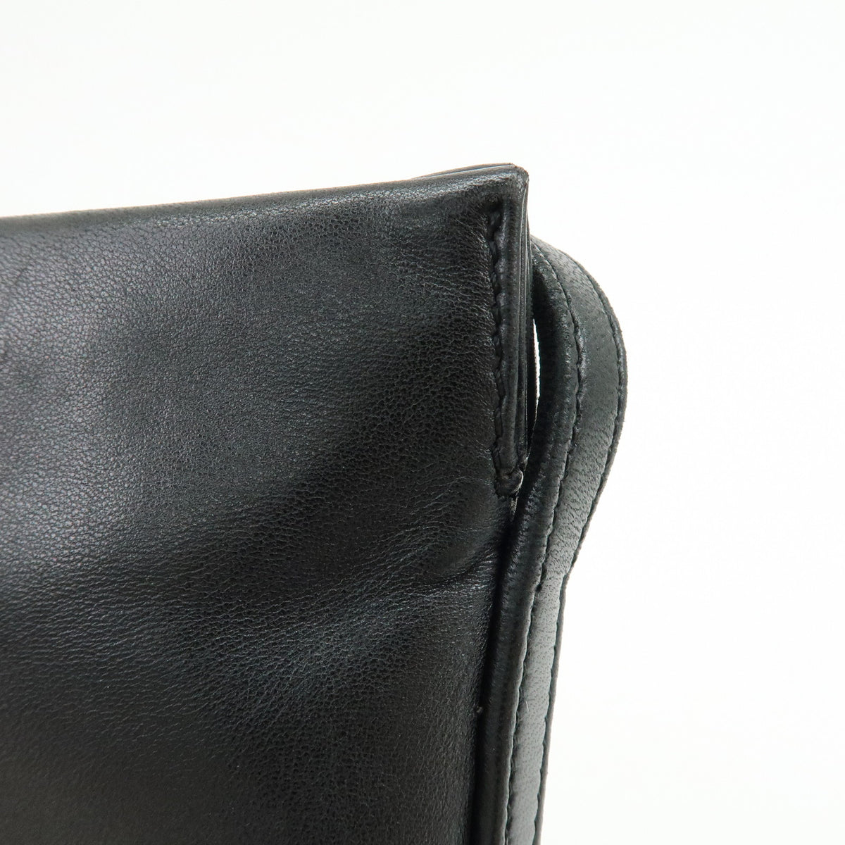 LOEWE Logo Nappa Leather Flat Shoulder Bag Crossbody Bag Black