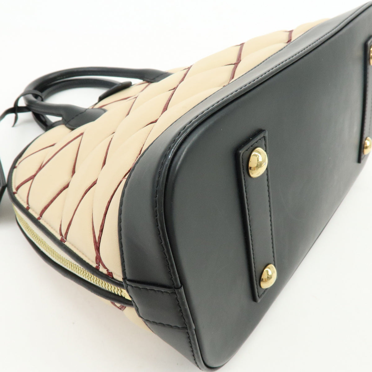 Louis Vuitton Malletage Alma PM 2Way Hand Shoulder Bag Natural M50001