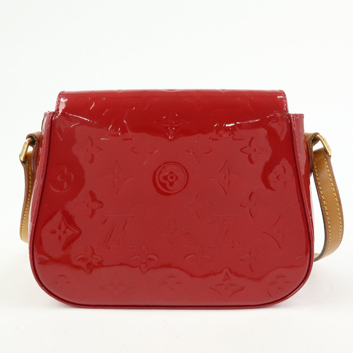 Louis Vuitton Monogram Vernis Bellflower PM Shoulder Bag Red M91705