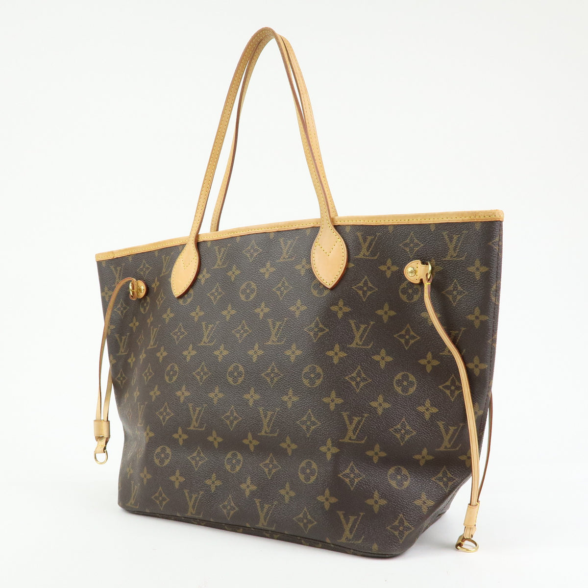 Louis Vuitton Monogram Neverfull MM Tote Shoulder Bag Brown M40156