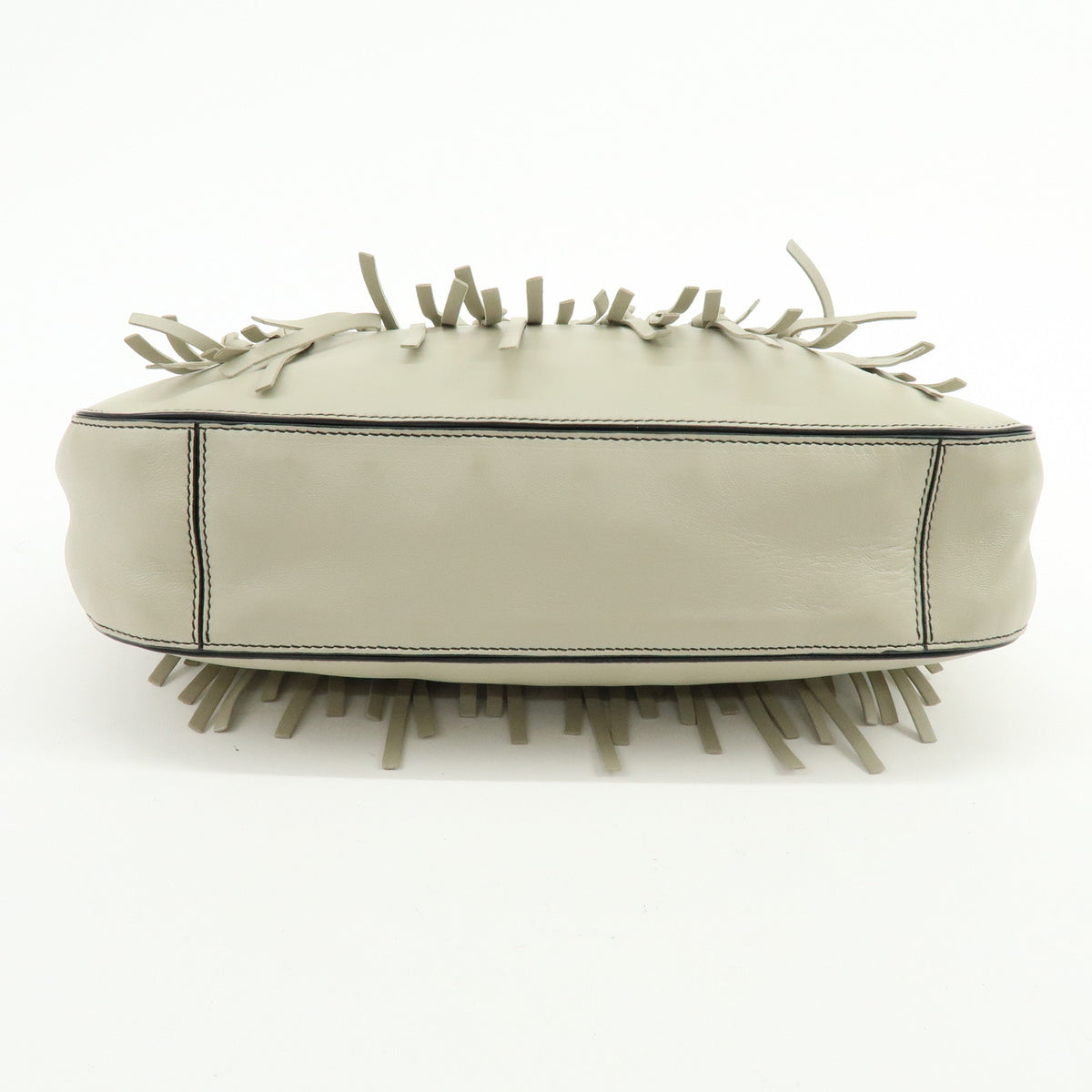BOTTEGA VENETA Intrecciato Nappa Leather Shoulder Bag Ivory 118965