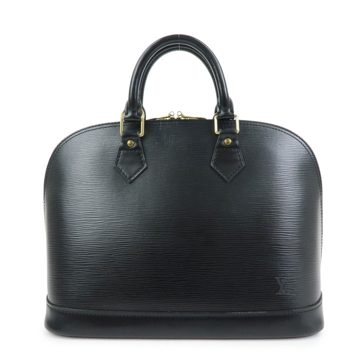 Louis Vuitton Epi Alma Leather Hand Bag Noir Black M52142