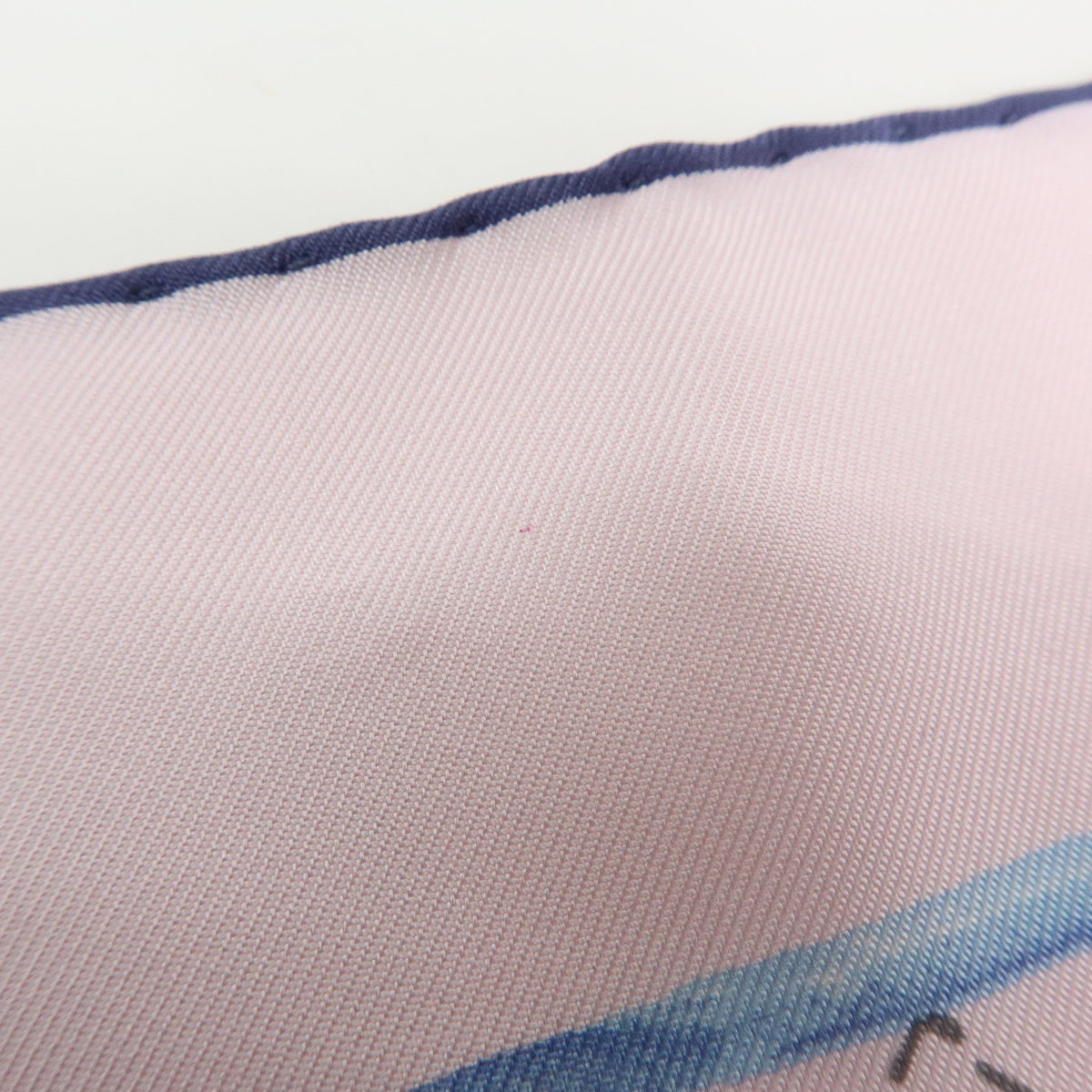 CHANEL COCO Mark Silk 100% Scarf Flower Rose Pink Blue