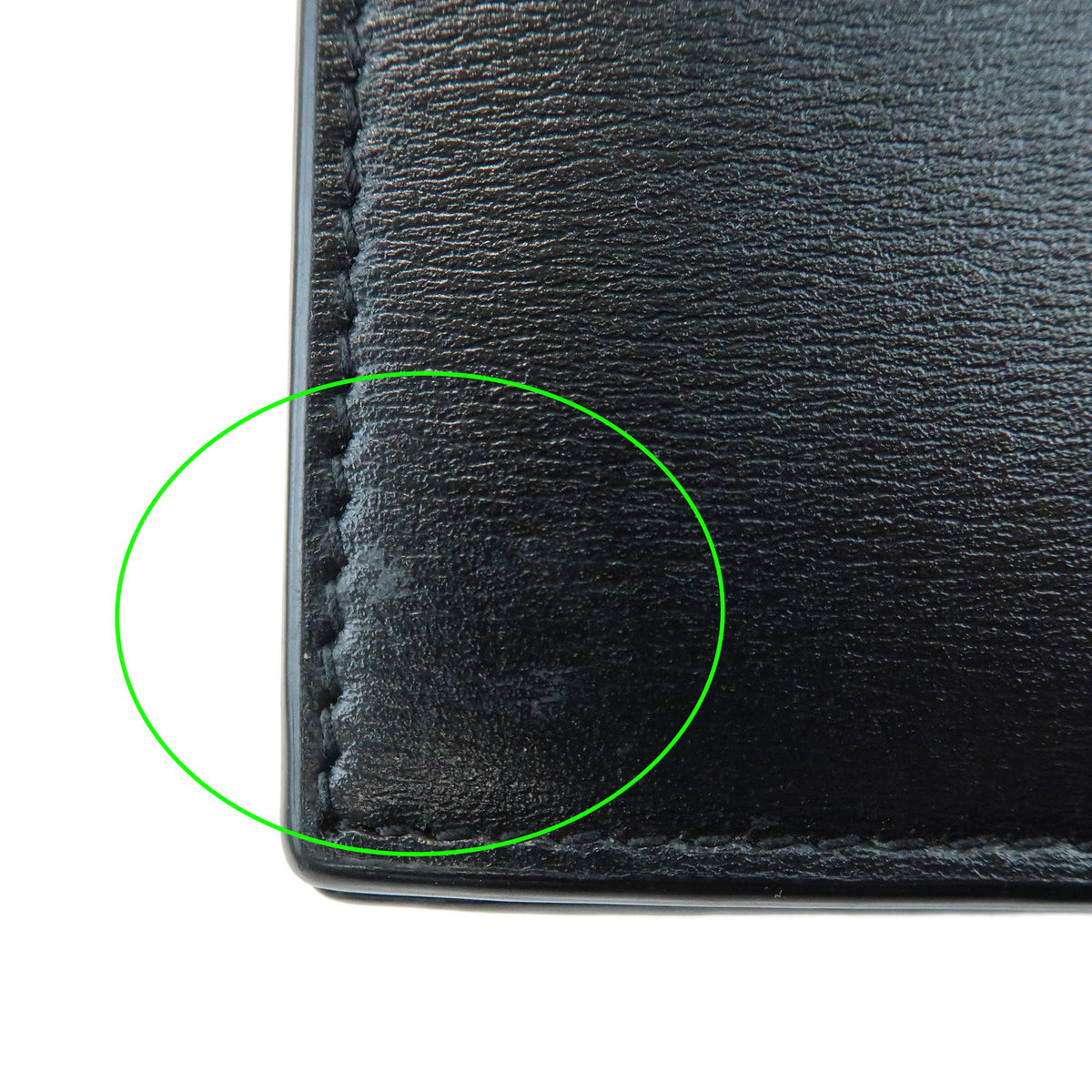 SAINT LAURENT PARIS Cassandra Leather Card Case Card Holder Black