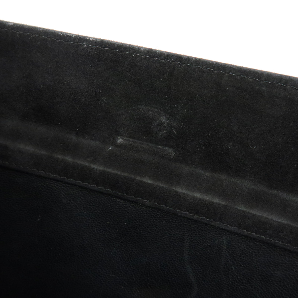 CHANEL Matelasse Suede Leather Chain Shoulder Bag Black