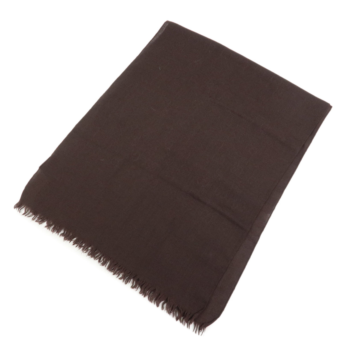 GUCCI GG Monogram Wool Silk Scarf Shawl Brown Black 542984