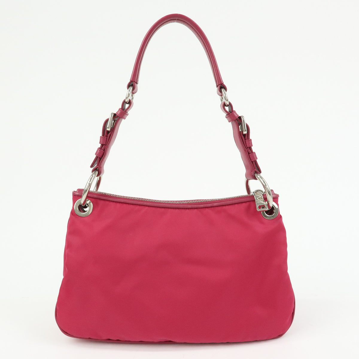 PRADA Logo Nylon Leather Shoulder Bag Hand Bag Pink