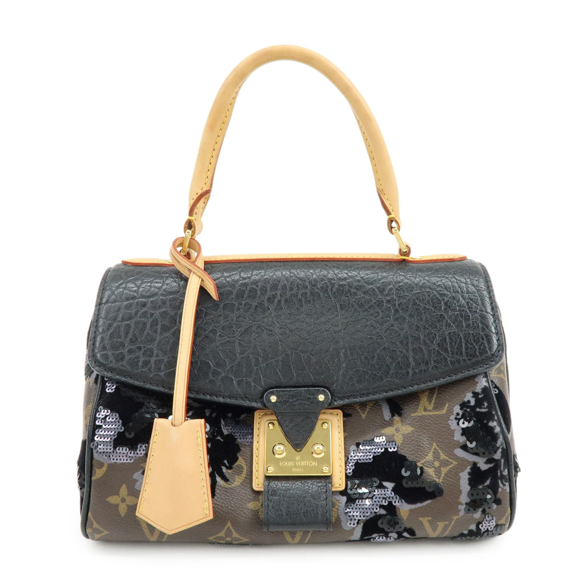 Louis Vuitton Monogram Fleur de Jais Carrousel Hand Bag M40434