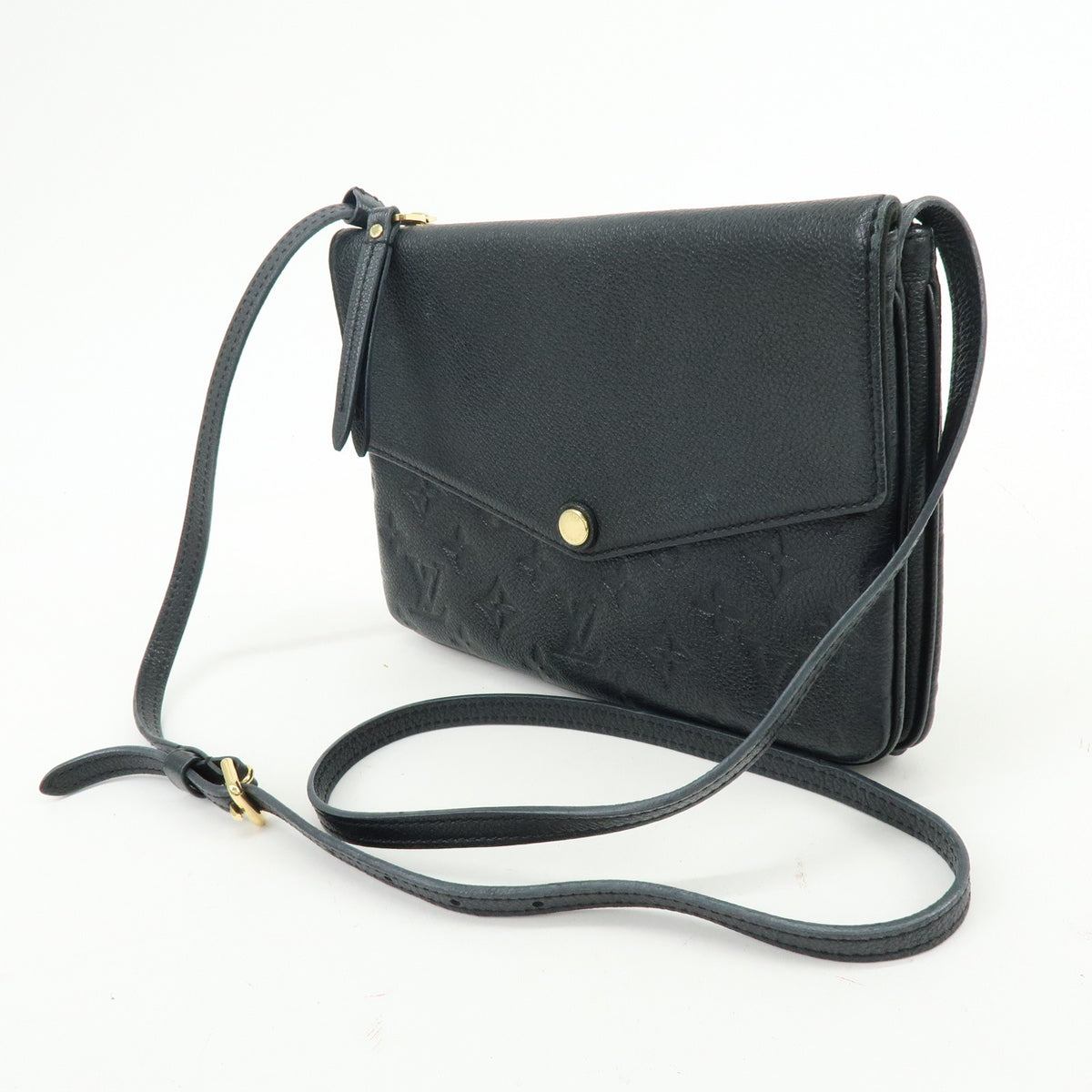 Louis Vuitton Monogram Empreinte Twice Shoulder Bag Noir M50258