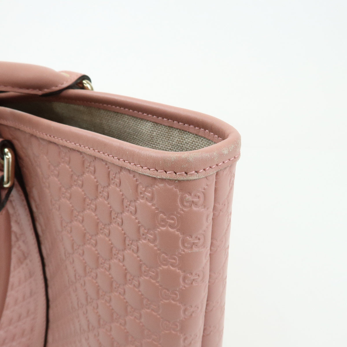 GUCCI Microguccissima Leather Tote Bag Shoulder Bag Pink 449647