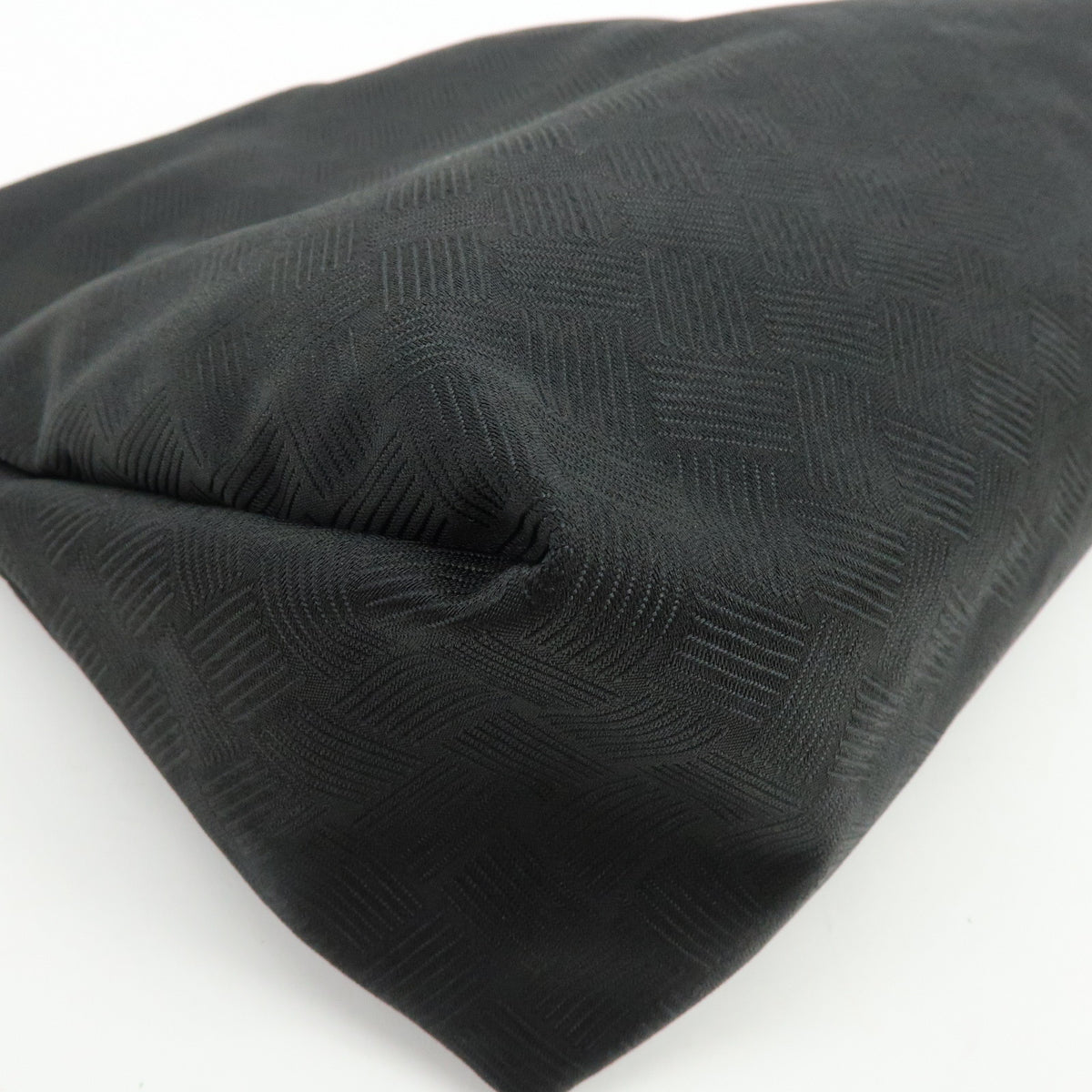 BOTTEGA VENETA Intorecciato Nylon Clutch Bag Flat Pouch Black