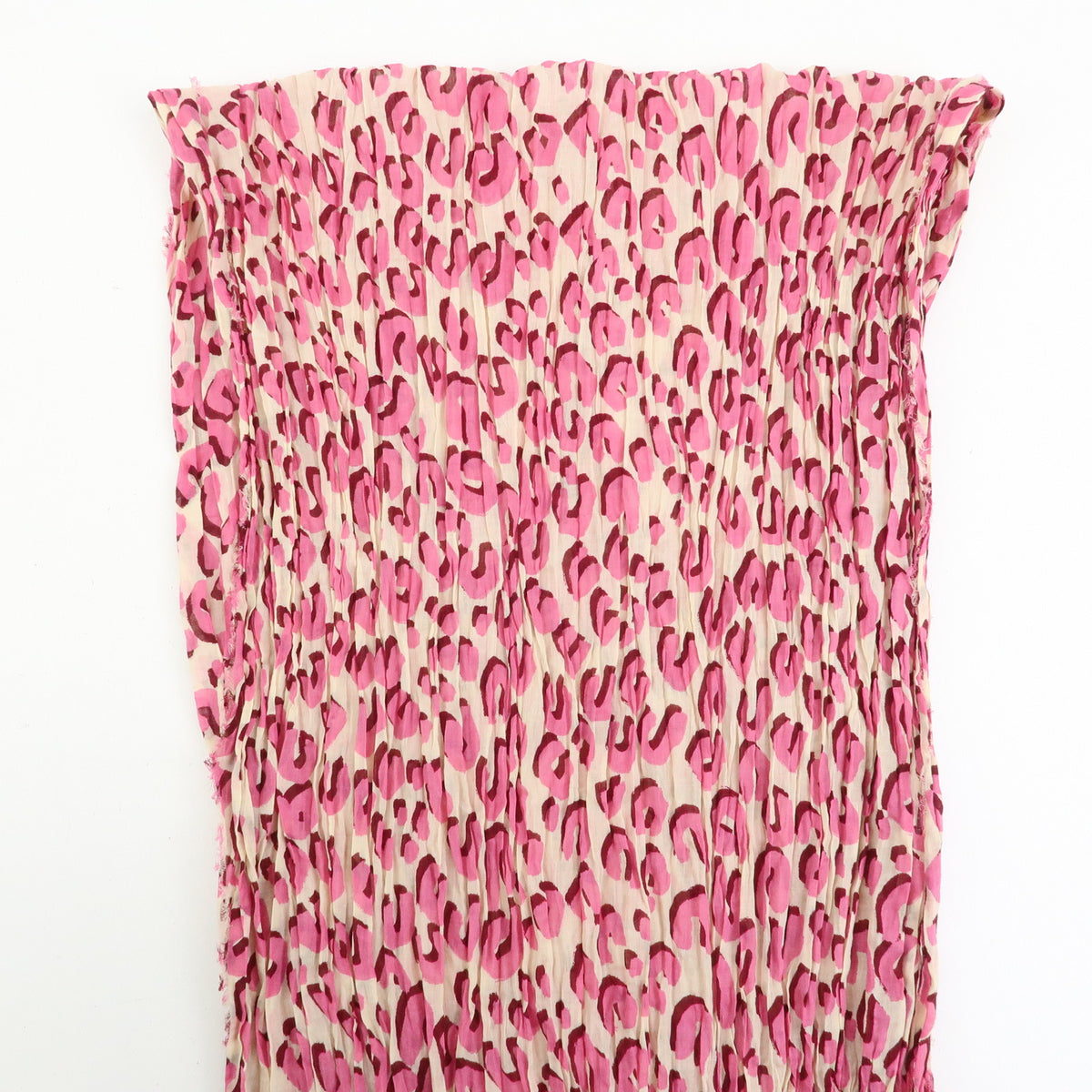 Louis Vuitton Leopard Cotton 100% Shawl Scarf Pink Green 401910
