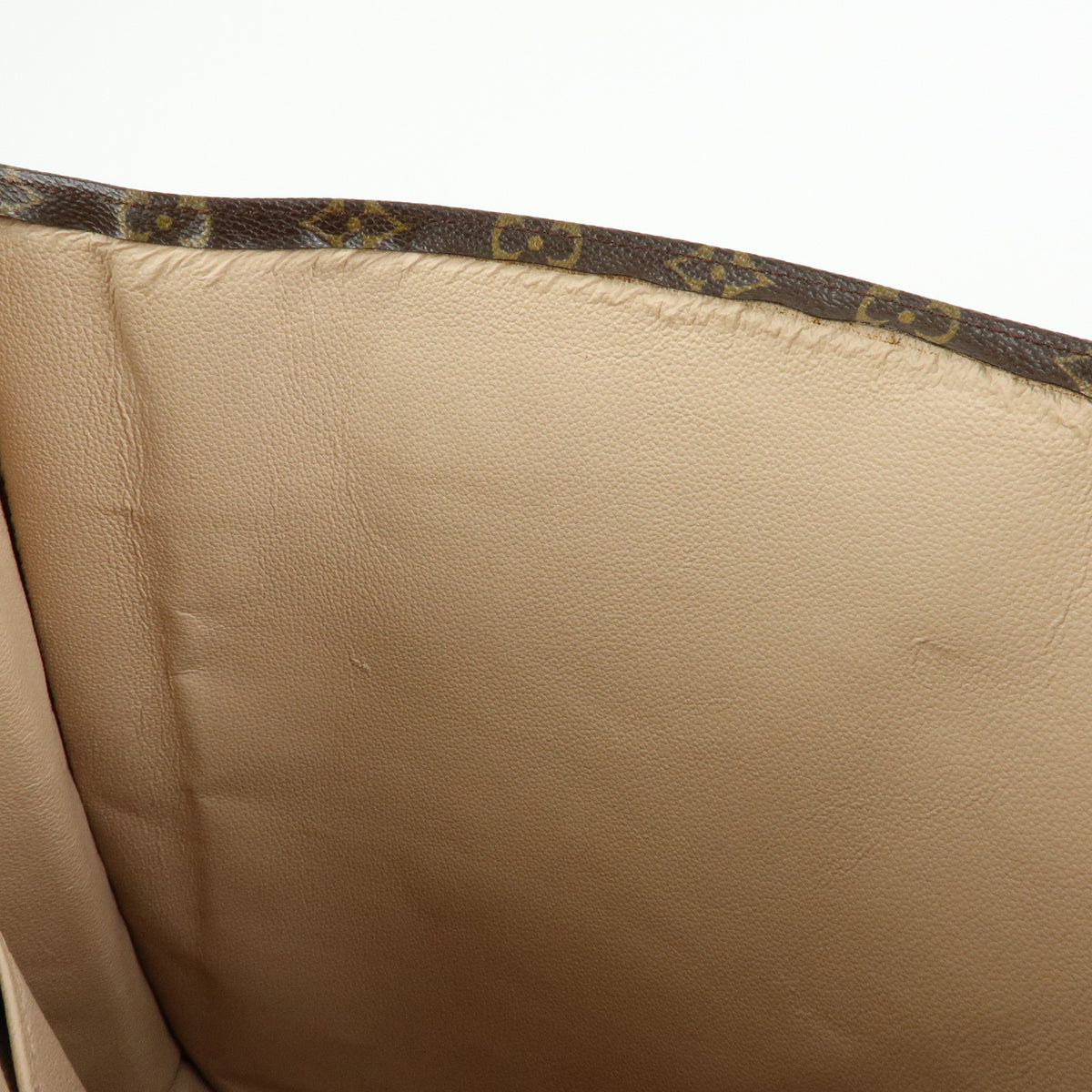 Louis Vuitton Monogram Sac Plat Tote Bag Hand Bag Brown M51140