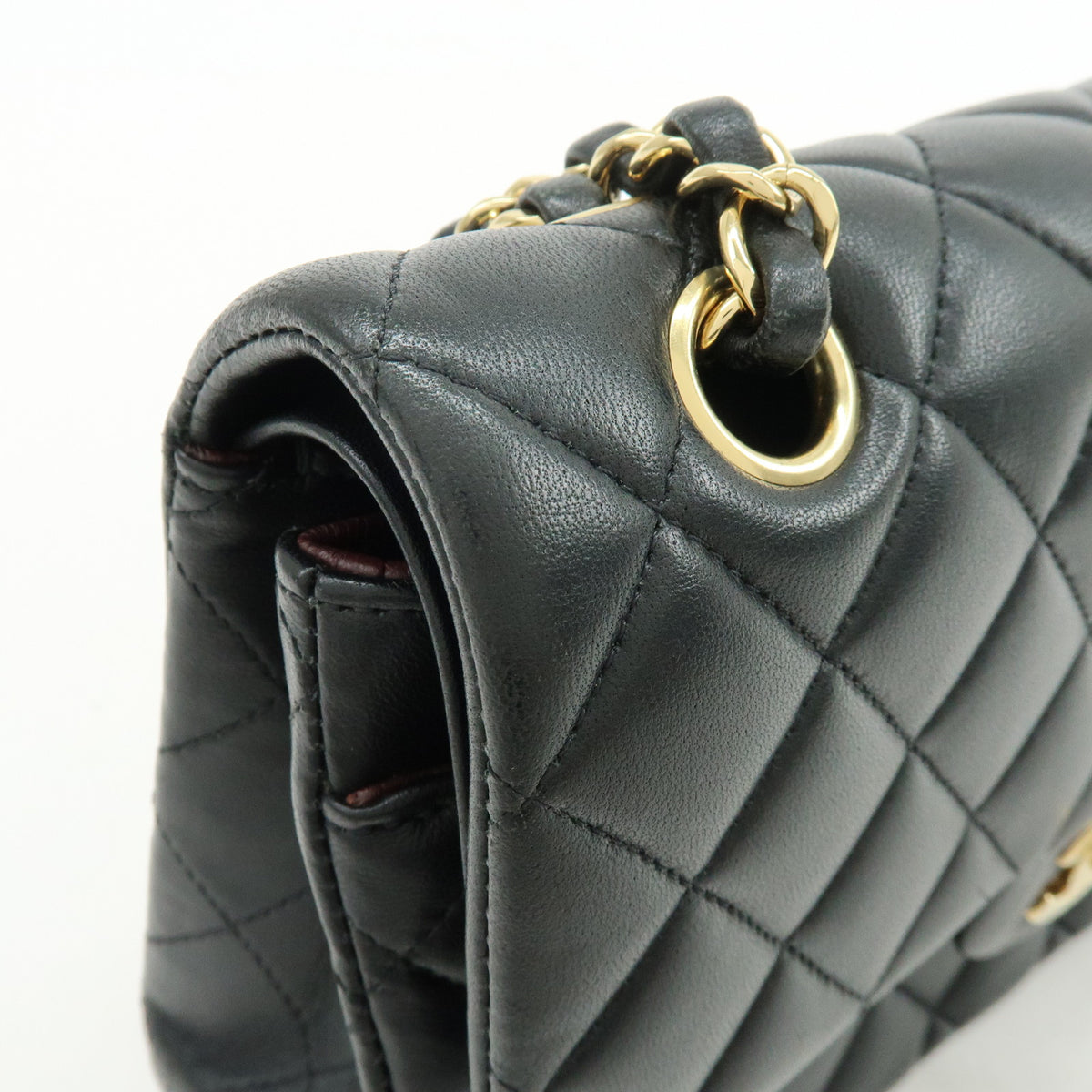CHANEL Matelasse 23 Lambskin Double Flap Chain Shoulder Bag  A01113