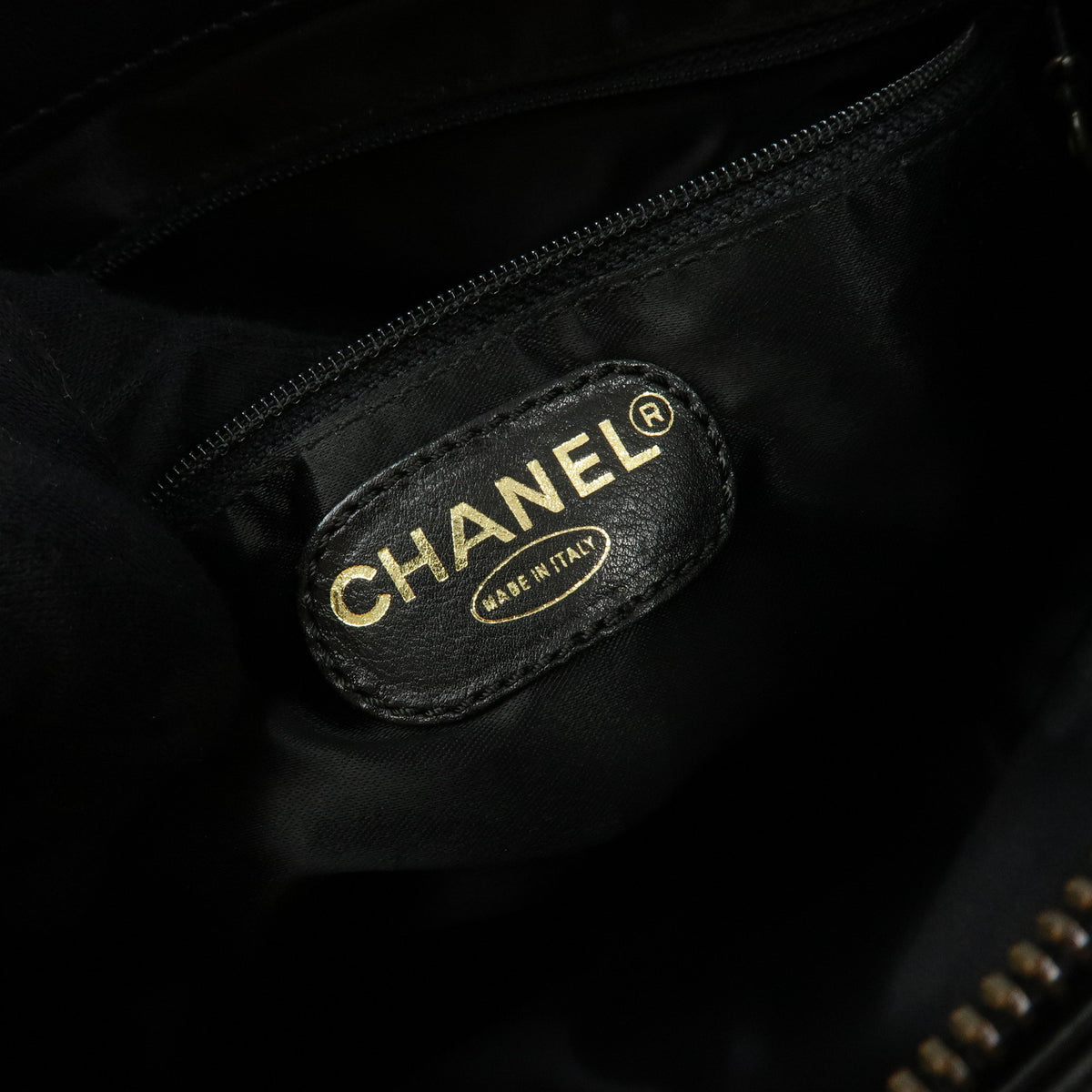 CHANEL COCO Mark Lamb Skin Leather Shoulder Bag Tassel Black Brown