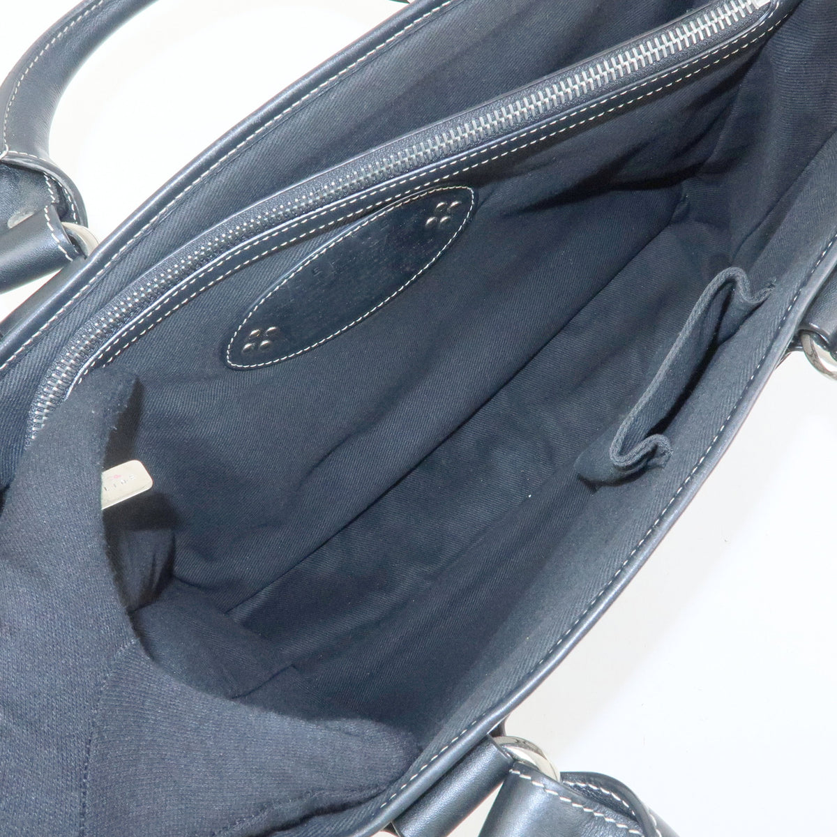 CELINE Macadam Boogie Bag Canvas Leather Hand Bag Black